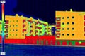 Thermovision image on Residential building