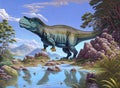 Theropod carnivorous dinosaur - Generative AI