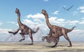 Theropod dinosaur Citipati Royalty Free Stock Photo