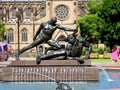 sculpture in fountain at Hyde Park in Sydney, Australia Royalty Free Stock Photo