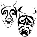 Thespian mask vector eps illustration by crafteroks