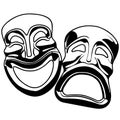 Thespian mask vector eps illustration by crafteroks