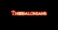 Thessalonians written with fire. Loop