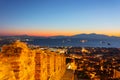 Thessaloniki-city-in-Greece.-At-bird's-eye-view. Royalty Free Stock Photo