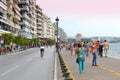 Thessaloniki embankment panoramic view Royalty Free Stock Photo