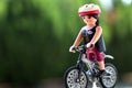 Thessaloniki, Greece - August 14 2018: Playmobil Cyclist Figure Isolated Royalty Free Stock Photo