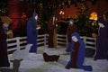 Thessaloniki, Greece Decorated Christmas Aristotelous square with crib.