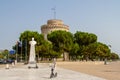 Greece, Mobility, Electric scooters in front of the White Tower