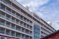 Europa 2 Hapag-Lloyd luxury cruise ship with visible balcony cabins, moored on renovated