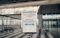 Sign Entrance Closed at Thessaloniki Airport