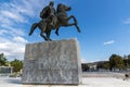 Alexander the Great Monument at embankment of city of Thessaloniki, Central Macedonia, Royalty Free Stock Photo