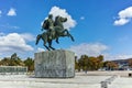 THESSALONIKI, GREECE - SEPTEMBER 30, 2017: Alexander the Great Monument at embankment of city of Thessaloniki Royalty Free Stock Photo