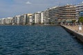 Amazing view of embankment of city of Thessaloniki, Central Macedonia, Greece Royalty Free Stock Photo