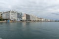 Amazing view of embankment of city of Thessaloniki, Central Macedonia, Greece Royalty Free Stock Photo