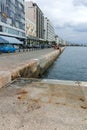 THESSALONIKI, GREECE - SEPTEMBER 30, 2017: Amazing view of embankment of city of Thessaloniki, Central Macedonia Royalty Free Stock Photo