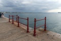 Panorama of embankment of city of Thessaloniki, Central Macedonia, Greece Royalty Free Stock Photo