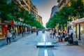 THESSALONIKI, GREECE, SEPTEMBER 8, 2017: View of the Agias Sofias boulevard in Thessaloniki, Greece