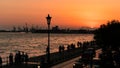 Thessaloniki Port at Dusk Time, Sunset