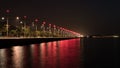 Thessaloniki port at night