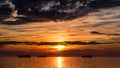 Thessaloniki sunset sea & clouds