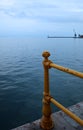 Thessaloniki waterfront, Greece. View of the port and Thermaikos Gulf. Royalty Free Stock Photo