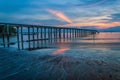 TheSunset view at a fishing jetty Royalty Free Stock Photo