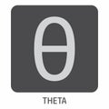 Theta greek letter icon Royalty Free Stock Photo