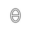 Theta letter outline icon