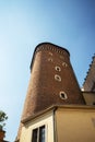 TheTower of the Royal Wawel Castle and Cathedral in Krakow Poland Royalty Free Stock Photo