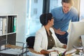 Theyre the best in the business. businesspeople working on a computer in an office. Royalty Free Stock Photo