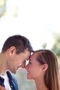 Theyre ready for forever. A young couple sharing an intimate moment outdoors. Royalty Free Stock Photo