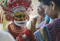 Kannur, Kerala, India Hindu people during theyyam ritual Royalty Free Stock Photo