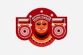 Illustration of a Theyyam face.