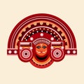 A Theyyam performing artist. Theyyam is a Hindu ritualistic art in India Royalty Free Stock Photo