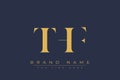 THF abstract letter logo design Royalty Free Stock Photo