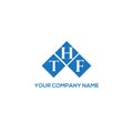 THF letter logo design on WHITE background. THF creative initials letter logo concept. THF letter design Royalty Free Stock Photo