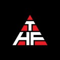THF triangle letter logo design with triangle shape. THF triangle logo design monogram. THF triangle vector logo template with red Royalty Free Stock Photo