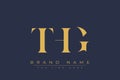THG abstract letter logo design Royalty Free Stock Photo