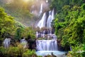 Thi Lo Su Tee Lor Su in Tak province. Thi Lo Su waterfall the largest waterfall in Thailand. Royalty Free Stock Photo