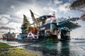 Thialf Submersible crane ship in the port of Rotterdam