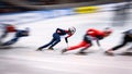 Thibaut Fauconnet of France competes during the ISU Short Track Speed Skating World Championship