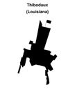 Thibodaux outline map Royalty Free Stock Photo