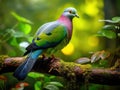 Thick billed Green Pigeon (Treron curvirostra) Made With Generative AI illustration