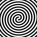 Thick black double spiral symbol. Simple flat vector design element Royalty Free Stock Photo