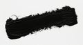 Thick black paint brush stroke texture isolated on for artistic design white background Royalty Free Stock Photo