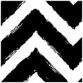 Thick Black Zigzag Lines Brush Stroke Pattern abstract background Royalty Free Stock Photo