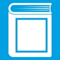 Thick book icon white Royalty Free Stock Photo