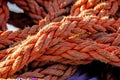 Thick, braided ship rope