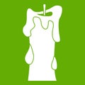 Thick candle icon green