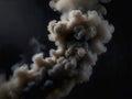 Thick cloud of dirty smoke close to pollute the environment Royalty Free Stock Photo